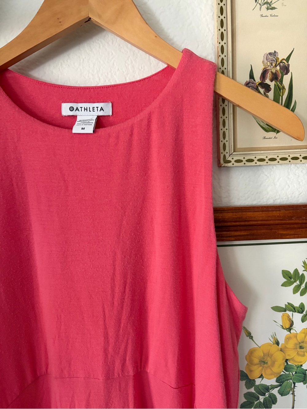 Athleta Coral Pink Midi Tank Dress - Medium - Picture 2 of 7